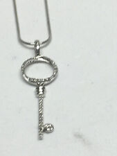 KETTE WEISSGOLD 585 MIT ANHÄNGER ALS SCHLÜSSEL BESTÜCKT MIT BRILLIANTEN