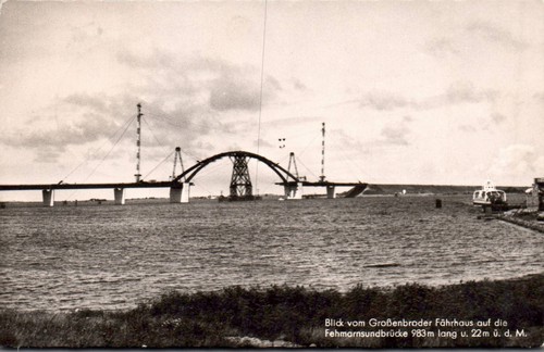 Fehmarnsundbrücke vom - ak,