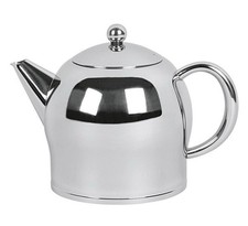 Teekanne 1400 ml Edelstahl doppelwandig Teekessel groß Glanz Bredemeijer