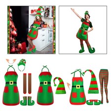 Weihnachtskostüme Set, d'elfenschürze, Weihnachtsmannschürze,