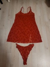 Pyjama Spitze Baumwolle Damen Gr 40