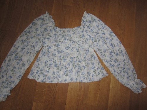 Bluse blumenmuster rüschen - bluse,