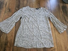 Bluse weiß/schwarz Damen Gr