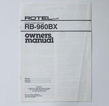 Original ROTEL RB-960BX Power