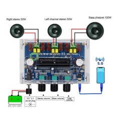 2*50W+100W TPA3116D2 Bluetooth