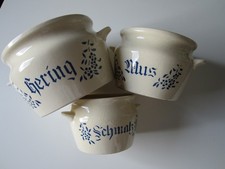 DDR Steingut Töpfe 3 Set