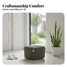 Rundder Hocker Strickpouf