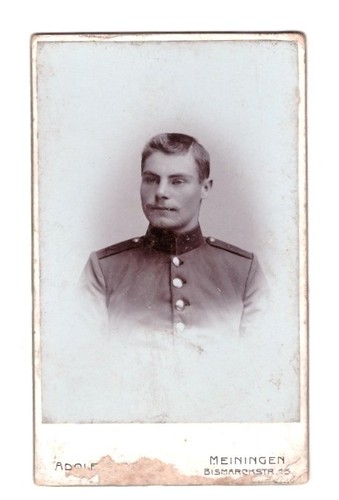 Cdv foto 1900 soldat - um,