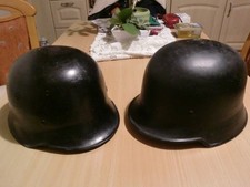2 Stahlhelme,Feuerwehr,Löschpolizei,Helm, Militaria,Stahlhelm
