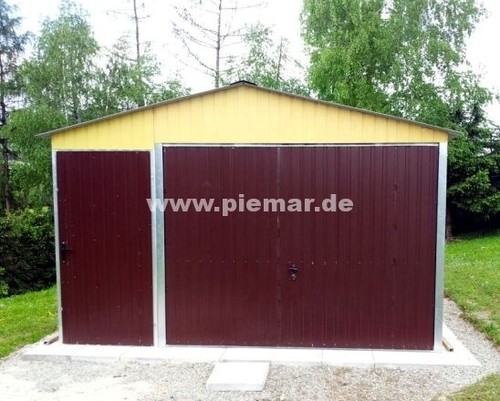 Blechgarage 5x6 aus - 3,5x6,5,
