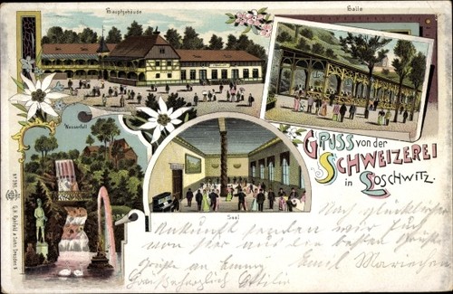 Litho dresden loschwitz gruß - dresden,