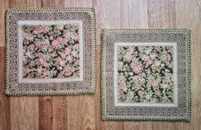 2 Brokat Deckchen Vintage Gold