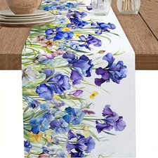 TOP FRÜHLING -Sommer - 1 großer Tischläufer -blaue Iris - 228 x 33 cm