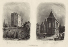 Straubing Gefängnis Original Stahlstich Poppel 1843