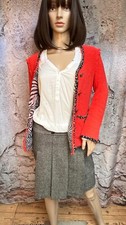 Zara Sommer Blazer Bouclé  Rot Koralle Gr S