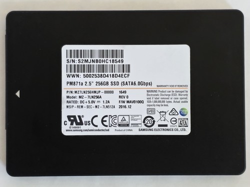 256gb samsung pm871a - samsung, 2,5