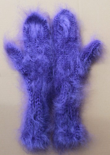 Langhaar mohair handschuhe - mohair,