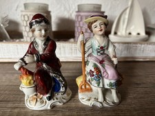 Aelteste Volkstedt Porzellanfiguren Paar Thüringen Jugendstil um 1900 handbemalt