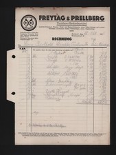 ERFURT, Rechnung 1935, Freytag & Prellberg Tischlerei-Bedarf