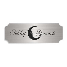Selbstklebendes Schild « SCHLAFGEMACH » Türschild modern Schlafzimmer Baby Mond