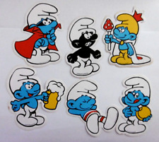 6 Stück Aufkleber Schlumpf Bier Blacky Phantom Glückspilz Faulpelz Keks Smurfs