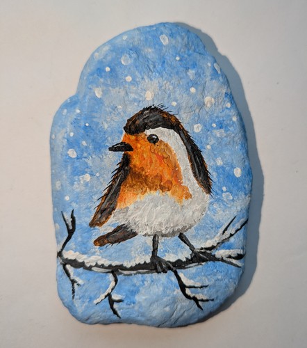 Bemalter stein vogel - stein,,