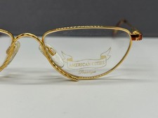 American Cities Brille Lesebrille 22 KT Gold Plated Halbe Brille Fred Style