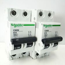 2x Schneider Electric 23639 C60N B16 Leistungsschutzschalter -used-