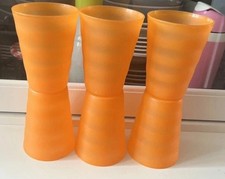TUPPERWARE 6x JUNGE WELLE BECHER MIT DECKEL 11 cm  AUFBEWAHRUNG