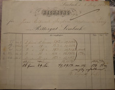 Rechnung Brief 1862 Rittergut