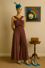 Vintage Hosenkleid Gugge Sigrid Mos – 70er Jahre – Studio-Stück – Gr. 38 Stretch