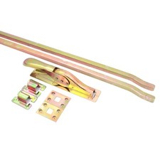 Tortreibriegel 230cm Türtreibriegel SET Torverschluss Torriegel GOLD VERZINKT