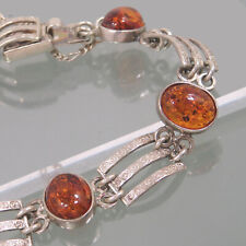 Art Deco  Bernstein Armband  ° 925/1000 STERLING SILBER ° Amber Silver Bracelet