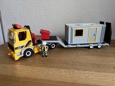 Playmobil 9898 Tieflader mit Container unvollständig Baustelle LKW