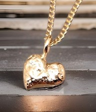 Vollmassiver Herz Anhänger