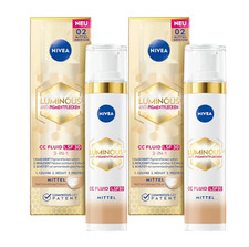 2 x Nivea Cellular Luminous 630 Anti-Pigmentflecken CC Fluid mittel No2 je 40ml