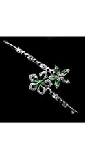 925 Sterling Silber Armreif Birne Simuliert Cz 3x2mm Edelstein Schmuck