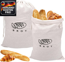 2 Stück Leinen Brotbeutel