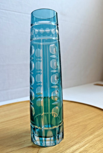 Böhmische glasvase türkis - böhmische,