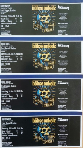 Böhse onkelz tickets - böhse,