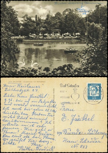 Ansichtskarte bad salzuflen - ansichtskarte,