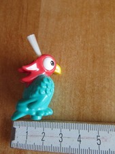 Kleiner Vogel Papagei Kakadu Figur aus Kunststoff mit beweglichem Schnabel/Augen