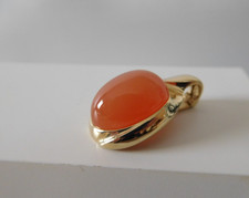  SOGNI D`ORO CLIP ANHÄNGER PEACH MONDSTEIN 3,24ct 375er GELBGOLD