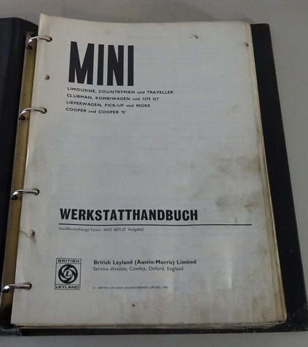 Werkstatthandbuch austin mini - werkstatthandbuch,