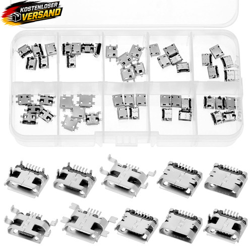Micro usb buchse pin - micro, 5-pin