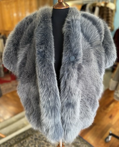 Pelzjacke ärmellos blaufuchs - pelzjacke,