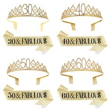 Gold Geburtstag Diadem &