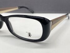 TOD's Brille Damen Schwarz Rechteckig Cateye Leder Bügel  5012