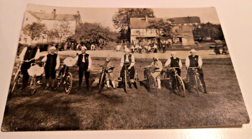 Historische umzug fahrrad - ak,