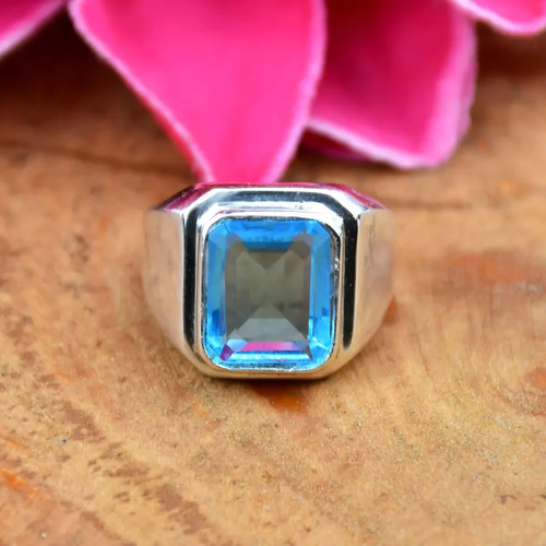 Schweizer blau topas ring - schweizer,